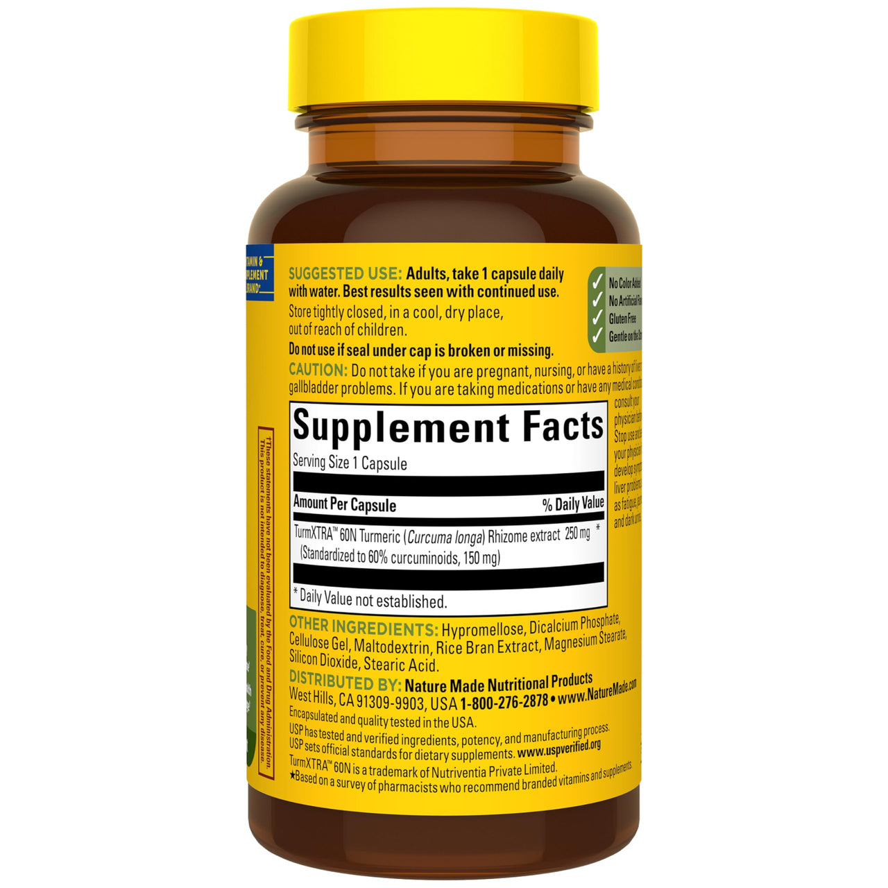 Nature Made High Absorption Turmeric Curcumin Supplement Capsules, Turmeric Supplement, Muscle and Joint Support, 30 Capsules, 30 Day Supply