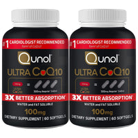 Thumbnail for Qunol Ultra CoQ10 100mg 3X Better Absorption Patented Water and Fat Soluble Natural Supplement Form Coenzyme Q10 Antioxidant for Heart Health Packs Softgels, 120 Count