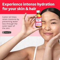 Thumbnail for De La Cruz Castor Oil - 100% Pure Expeller Pressed Castor Oil for Nourishing Skin, Hair, Eyelashes, and Eyebrows - Natural Laxative USP Grade, 2 FL Oz (6 Bottles)
