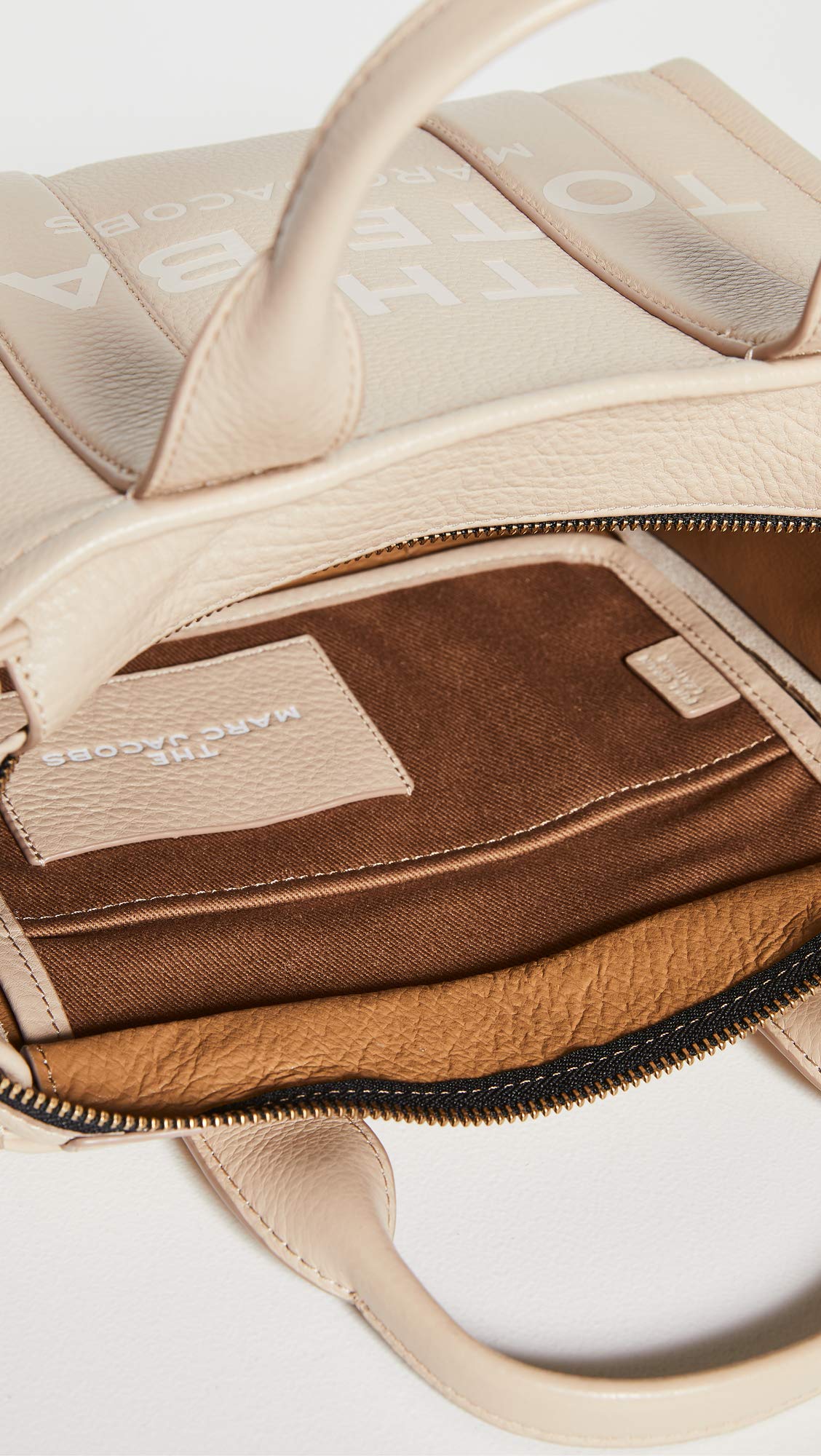 Marc Jacobs Women's The Leather Small Tote Bag, Twine, Tan, One Size