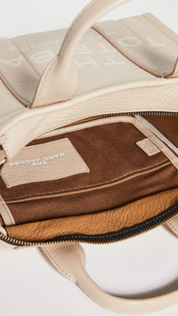 Thumbnail for Marc Jacobs Women's The Leather Small Tote Bag, Twine, Tan, One Size