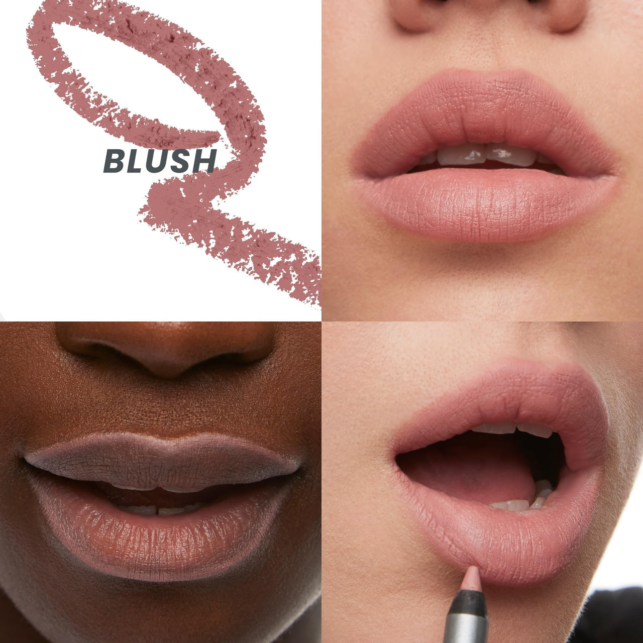 Wonderskin Lipliner Pencil - 360 Contour Lipliner, Long Lasting, Sharpenable, Waterproof and Transfer-Proof Nude Lip Liner Pencil (Blush)