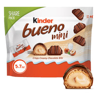 Thumbnail for Kinder Bueno Mini Milk Chocolate Bars with Hazelnut Filling, Chocolate Candy Bars for Game Day, Football Party Supplies, Snacks for Adults, 5.7 oz