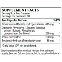 Thumbnail for THORNE ResveraCel - Nicotinamide Riboside with Quercetin Phytosome and Resveratrol - Support Healthy Aging, Methylation, Cellular Energy Production and Metabolism* - 60 Capsules - 30 Servings