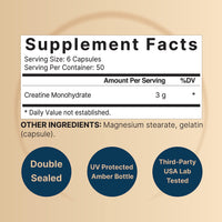 Thumbnail for NatureBell Creatine Monohydrate Capsules 3,000mg Per Serving, 300 Count | Micronized, Unflavored Creatine Pills | Pre-Workout & Muscle Strength Support | Easy to Swallow, Filler-Free | 50 Servings