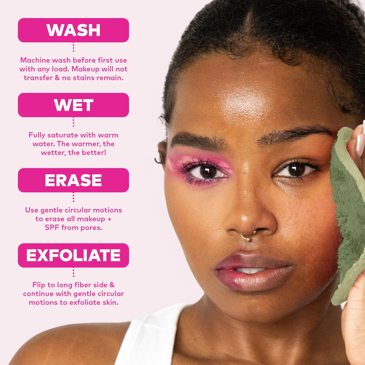The Original MakeUp Eraser PRO, Effortlessly Remove All Makeup Using Only Water, Including Waterproof Mascara, Eyeliner, Foundation, Lipstick, Sunscreen,and More! Camo, 1 ct.