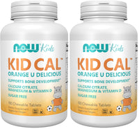 Thumbnail for NOW Supplements, Kid Cal with Calcium Citrate, Magnesium and Vitamin D, Tart Orange, 100 Chewables, Packaging May Vary (Pack of 2)