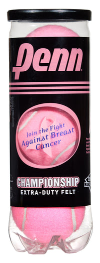 Thumbnail for PENN Championship Tennis Balls - Pink, Extra Duty Felt Pressurized - 1 Can, 3 Balls & 4 Cans, 12 Balls