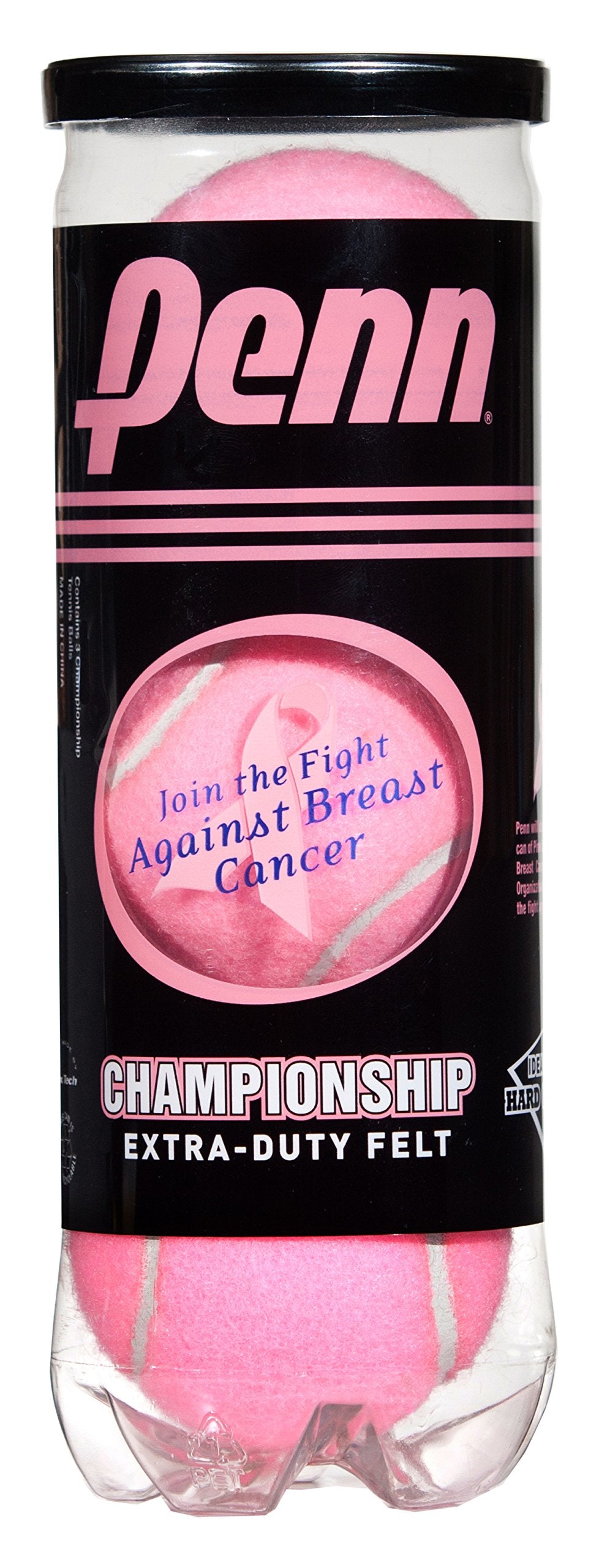 PENN Championship Tennis Balls - Pink, Extra Duty Felt Pressurized - 1 Can, 3 Balls & 4 Cans, 12 Balls