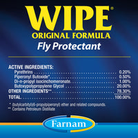 Thumbnail for Farnam Wipe Original Formula Fly and Tick Protectant for Horses, Ready-to-Use Formula, 32 Fluid Ounces, One Quart Container