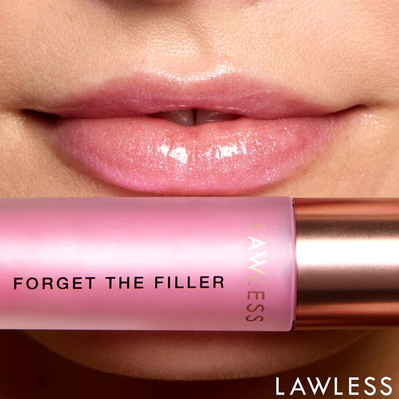 Lawless Forget the Filler Lip Plumping Line Smoothing Gloss - Daisette - Premium Volumizing Lip Gloss with Natural Ingredients Designed to Plump, Firm, and Hydrate Lips 0.11 oz