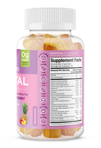 Thumbnail for SUKU Prenatal Multivitamin Gummies – Folate, Calcium, Vitamin D3, B12, K2 – Sugar-Free, Vegetarian, Gluten-Free Pregnancy Support – Pineapple Peach Flavor – 60 Count