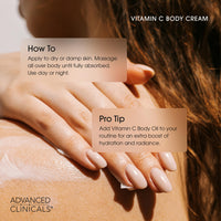 Thumbnail for Advanced Clinicals Vitamin C Cream Visibly Brightening Body Lotion | Vitamin C Moisturizer Skin Care Body Cream For Women & Men Helps Visibly Improve Look Of Dark Spots & Uneven Skin Tone, 16 Ounce