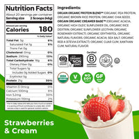 Thumbnail for Orgain Organic Vegan Protein Powder, Strawberries & Cream - 21g of Plant Based Protein, Low Net Carbs, Gluten/ Lactose Free, No Sugar Added, Soy Free, Non-GMO, 2.03 Lb