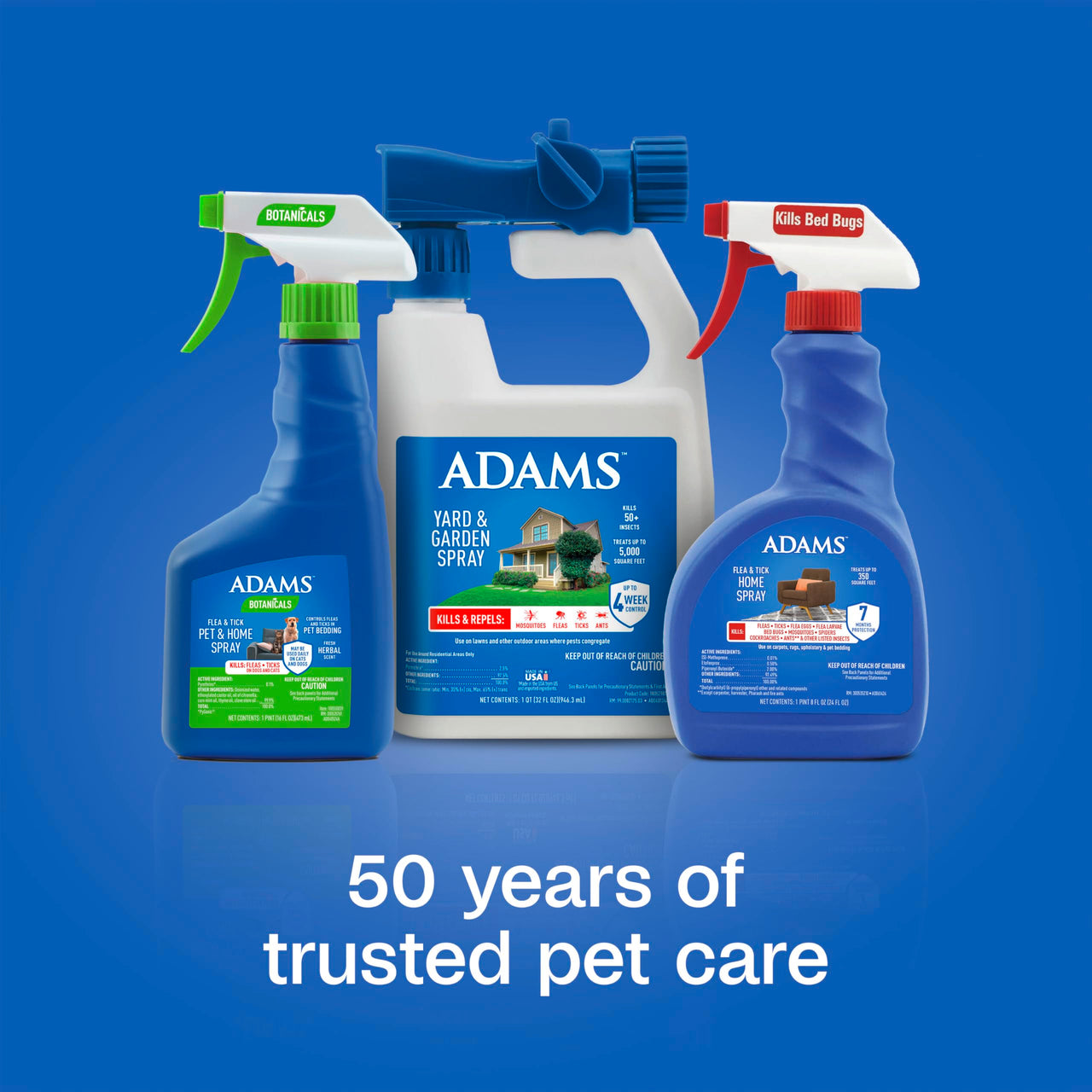 ADAMS Flea & Tick Home Spray for Indoor House Treatment, Kills Bed Bugs, Fleas, & Ticks, for Carpet, Furniture & Pet Bedding, Controls Fleas, Ticks, Bed Bugs, Cockroaches, Spiders & Mosquitoes, 24 oz