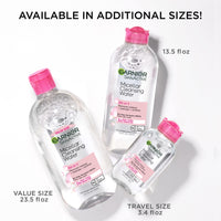 Thumbnail for Garnier Micellar Water, Hydrating Facial Cleanser & Makeup Remover, Suitable for Sensitive Skin, Vegan, Cruelty Free, 13.5 Fl Oz (400mL), 1 Count