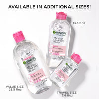 Thumbnail for Garnier Micellar Cleansing Water, All-in-1 Makeup Remover and Facial Cleanser, For All Skin Types, 3.4 Fl Oz (100mL), 1 Count (Packaging May Vary)