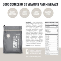 Thumbnail for Isopure Zero Carb 100% Pure Whey Isolate Protein Powder, Gluten Free, with Vitamins, Cookies & Cream, 25g Protein Per Serving, 7.5 Lbs, 110 Servings (Packaging May Vary)
