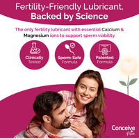 Thumbnail for Conceive Plus Fertility Lubricant for TTC Couples – pH Balanced, Sperm Friendly Gel with Magnesium and Calcium – Water Based Fertility Lube – 2.5 oz Tube