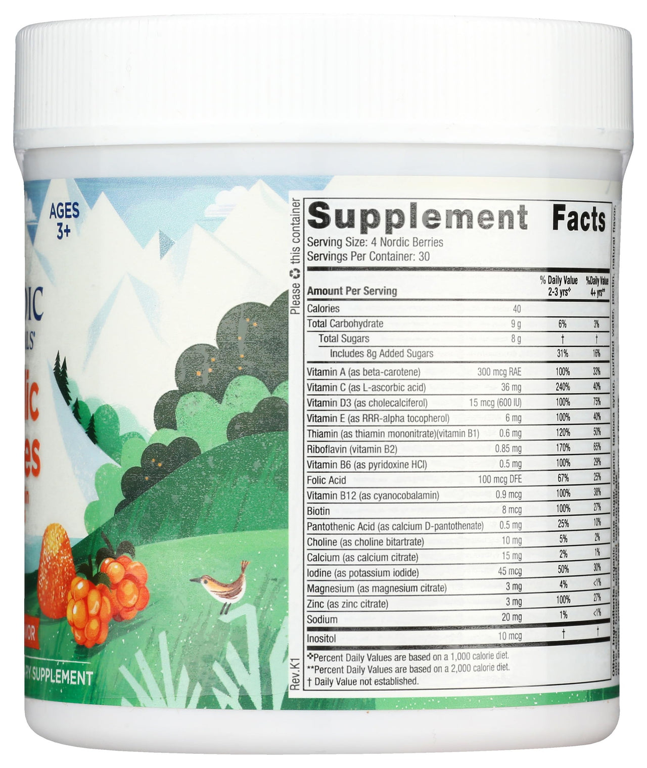 Nordic Naturals- Nordic Berries 3 Gram Gummy Berries 120 Count