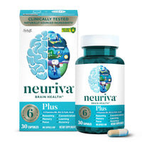 Thumbnail for NEURIVA Plus Brain Supplement for Memory and Focus Clinically Tested Nootropics for Concentration for Mental Clarity, Cognitive Enhancement Vitamins B6, B12, Phosphatidylserine 30 Capsules