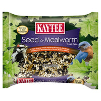 Thumbnail for Kaytee Wild Bird Seed & Mealworm Seed Cake Food For Bluebirds, Chickadees, Woodpeckers and More, 1.4 Pound