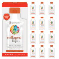 Thumbnail for Youtheory Collagen Liquid - 5,000 mg Hydrolyzed Collagen Peptides - Supports Hair, Nail, Joint & Bone Health* - Berry Flavor - 1 oz Single Serve Packet, Pack of 12