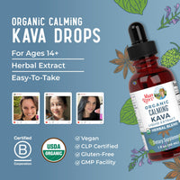 Thumbnail for MaryRuth Organics, Herbal Supplement Drop, Calmness & Relaxation, Pack of 1, USDA Kava Root, Sugar/Gluten Free, Support Sleep, Calm & Stress Relief, Vegan, Non-GMO, 30 Servings