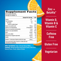 Thumbnail for Emergen-C Immune+ Triple Action Immune Support Gummies, BetaVia (R), 1000mg Vitamin C, B Vitamins, Vitamin D and Antioxidants, Super Orange, Back to School Essentials - 45 Count