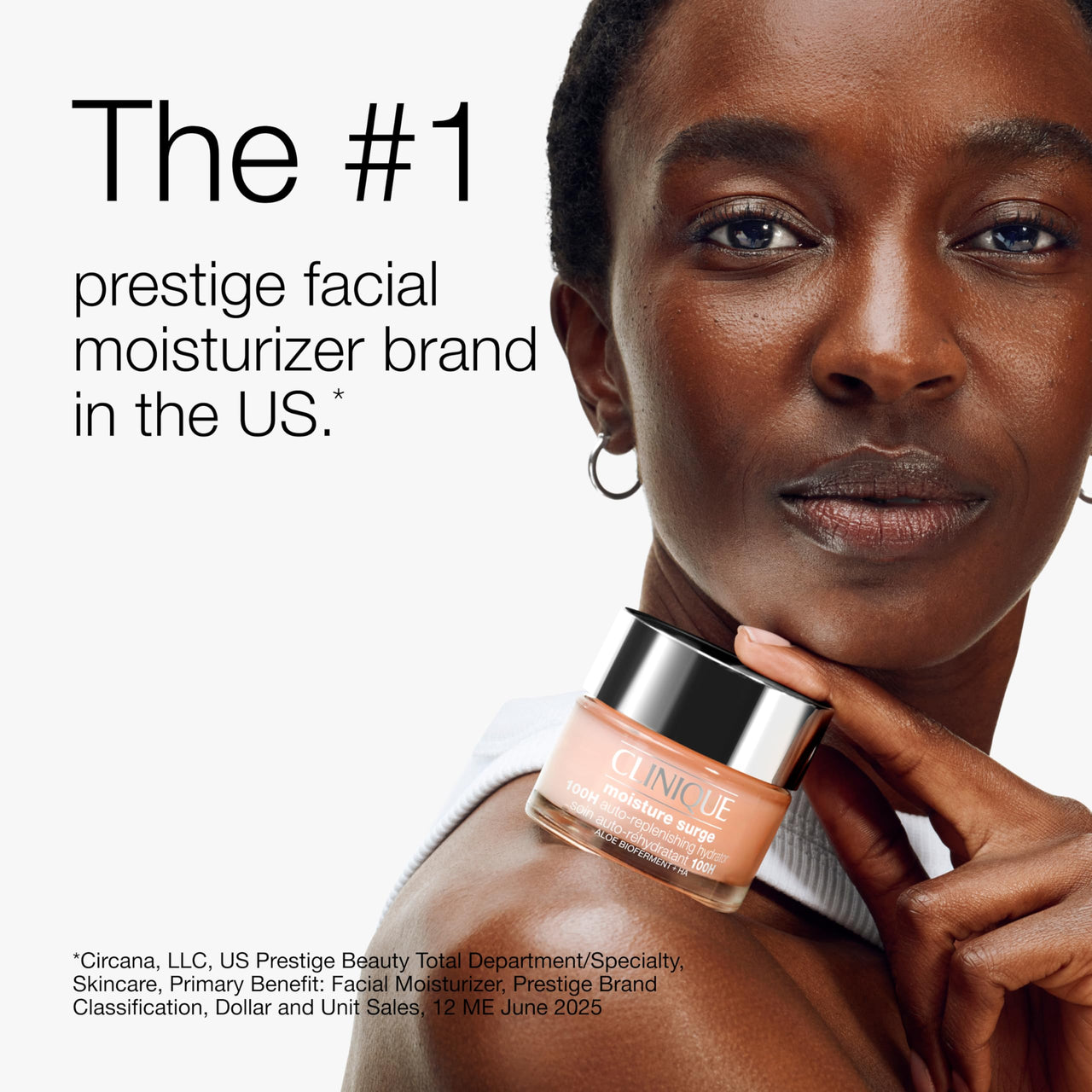 Clinique Moisture Surge 100H Auto-Replenishing Hydrator Oil Free Face Moisturizer | With Hyaluronic Acid, Aloe Bioferment and Vitamins C + E | Hydrating + Moisturizing, Mini Travel Size, 0.5 Fl Oz