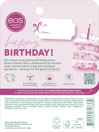 Thumbnail for eos 24H Moisture Super Balm - Birthday Cake, Day or Night Lip Treatment, Made for Sensitive Skin, Lip Balms & Moisturizers, 0.35 fl oz, 2-Pack