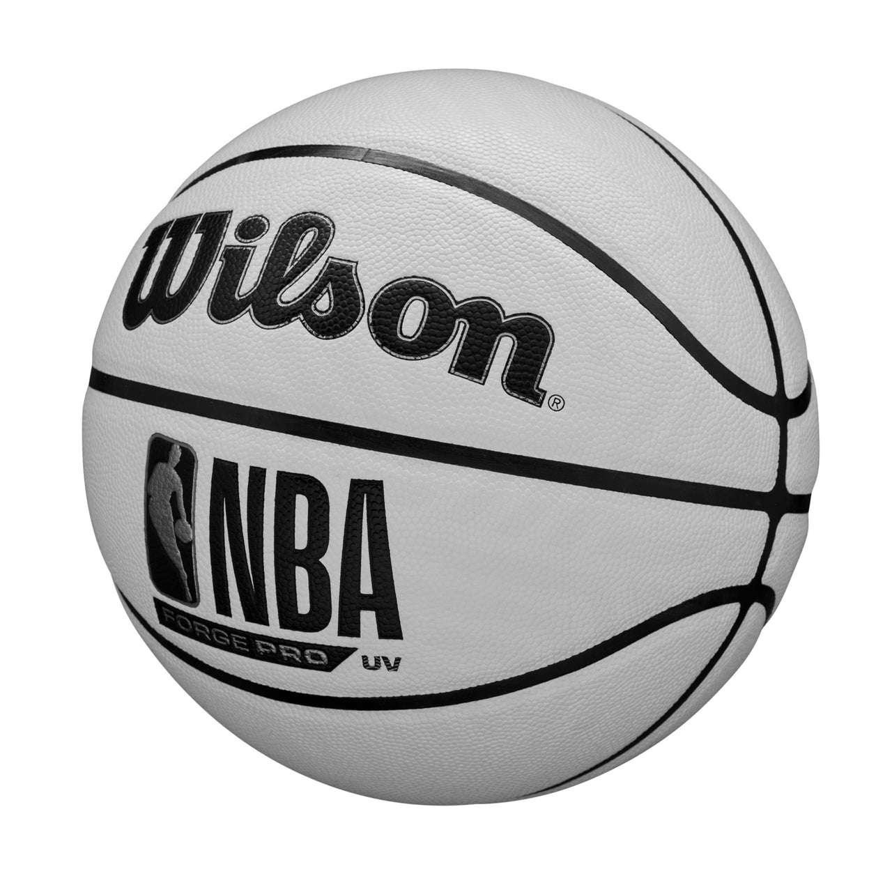WILSON NBA Forge Pro UV Indoor/Outdoor Basketball - White/Green, Size 7-29.5"