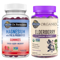 Thumbnail for Garden of Life Elderberry Gummies for Adults & Kids Immune Support with Magnesium Citrate Gummies for Stress, Sleep & Recovery