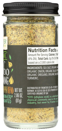 Thumbnail for Frontier Co-op Organic Adobo Seasoning, Sea Salt with Organic Garlic, Onion, Black Pepper, Oregano, Bay Leaf, Turmeric | 2.86 Ounce (Pack of 1)