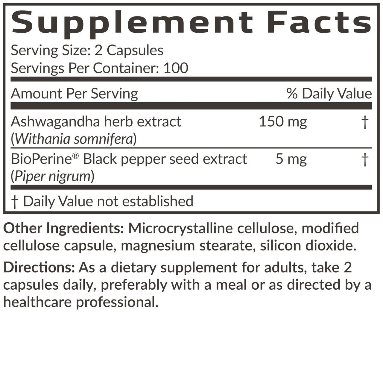 Futurebiotics Ashwagandha Extra Strength Stress & Mood Support with BioPerine - Non GMO Formula, 200 Vegetarian Capsules