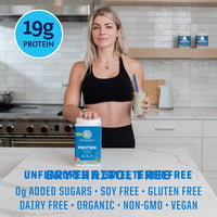 Thumbnail for Vegan Organic Protein Powder Plant-based | BCAA Amino Acids Hemp Seed Soy Free Dairy Free Gluten Free Synthetic Free NON-GMO | Unflavored 30 Servings | Warrior Blend by Sunwarrior