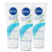 Thumbnail for NIVEA Soft Refreshingly Soft Moisturizing Cream, Lightweight Moisturizer for Face, Body and Hands, Body Cream Enriched with Jojoba Oil and Vitamin E, 2.6 Oz Tube, Pack of 3