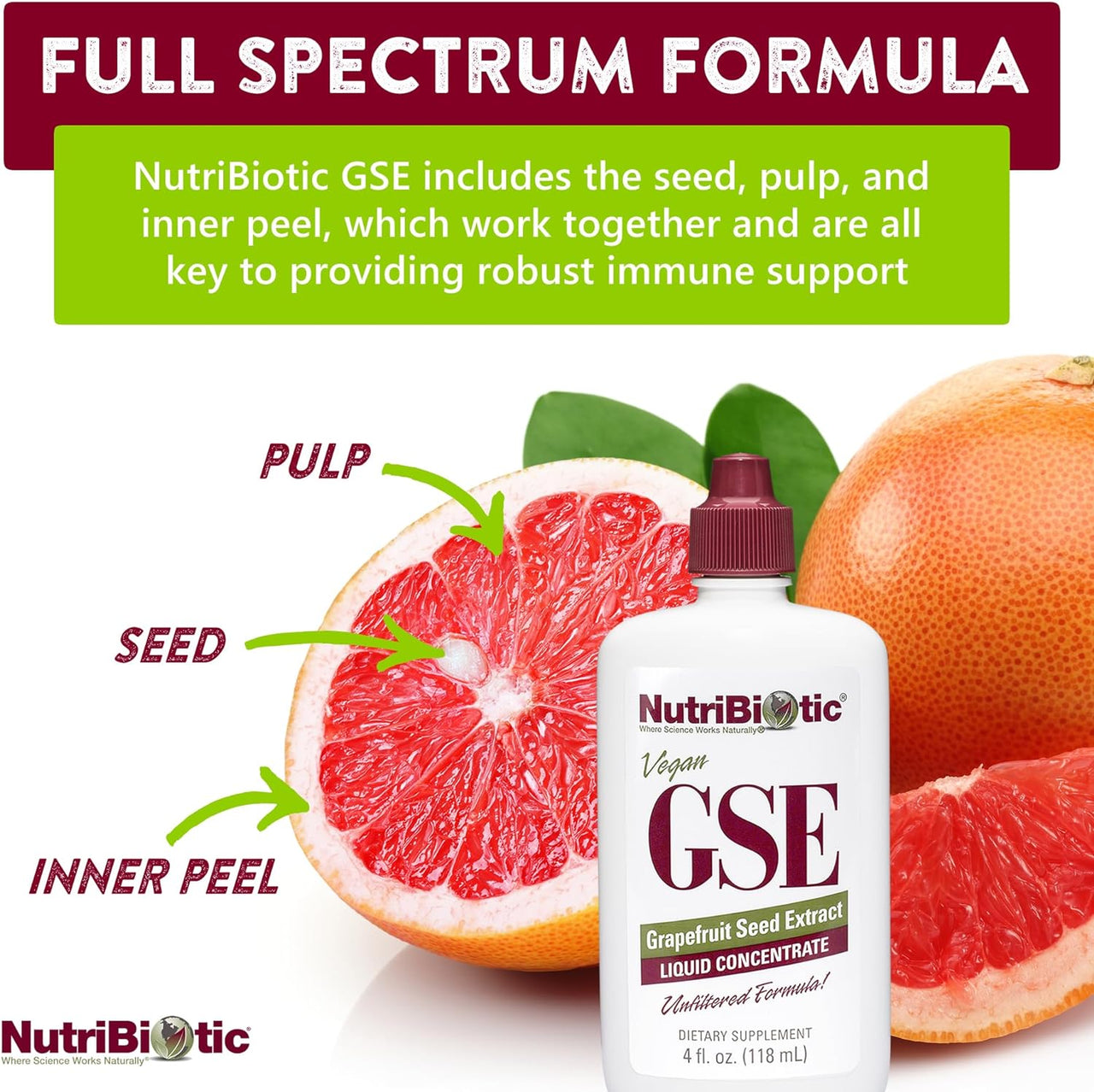 NutriBiotic GSE Liquid Concentrate -Grapefruit Seed Extract