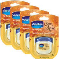 Thumbnail for Vaseline Lip Therapy Crème Brûlée Mini 4-Pack – Moisturizing Lip Balm for Deliciously Kissable Lips, 0.25 Oz Ea
