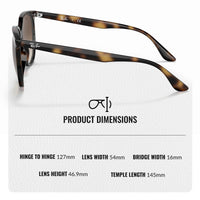 Thumbnail for Ray-Ban RB4378 Square Shaped Non-Polarized Sunglasses for Women – Includes Official RAYBAN Eyewear Kit – Ideal Formal & Casual Wear Sunglasses – Gradient Brown Lens