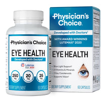 Thumbnail for Physician's Choice Eye Health - Lutein, Zeaxanthin & Bilberry Extract - Supports Eye Strain, Dry Eyes, and Vision Health - 2 Award-Winning Clinically Proven Eye Vitamin Ingredients - Carotenoid Blend