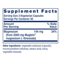 Thumbnail for Life Extension Neuro-Mag Magnesium L-Threonate, Magnesium L-threonate, Memory Health, Quick Thinking, Cognitive Health Support, Vegetarian, Non-GMO, 90 Vegetarian Capsules