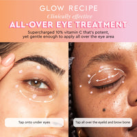 Thumbnail for Glow Recipe Guava Vitamin C Brightening Eye Gel - Niacinamide, Peptides & Green Caffeine Gentle Under Eye Cream for Dark Circles, Puffiness & Bags - Lightweight, Hydrating, Firming - Makeup Prep, 15ml