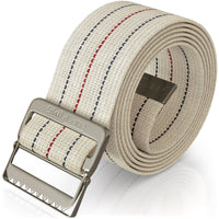 Thumbnail for Skil-Care Cotton Gait Belt, Pinstripe, Metal Buckle, 72