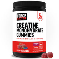 Thumbnail for Force Factor Creatine Monohydrate Gummies, NSF Certified, 5g Dose for Men & Women to Support Muscle, Strength, Recovery, Cognitive Health & Memory, Mixed Berry, 150 Gummies