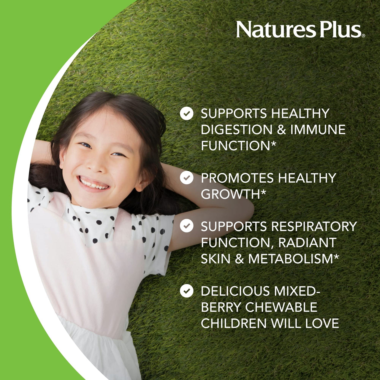 NaturesPlus Animal Parade Probiotic, Mixed Berry - 30 Chewables - Children’s Digestion Supplement - Supports Gut Health & Immune Function - Vegan, Gluten Free - 30 Servings