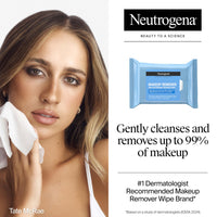 Thumbnail for Neutrogena Day & Night Facial Cleansing Wipes, Makeup Remover Face Cleansing Towelettes & Night Calming Facial Cloths, 100% Plant Based Fibers Wipe Away Dirt & Oil, (3 Packs of 25)