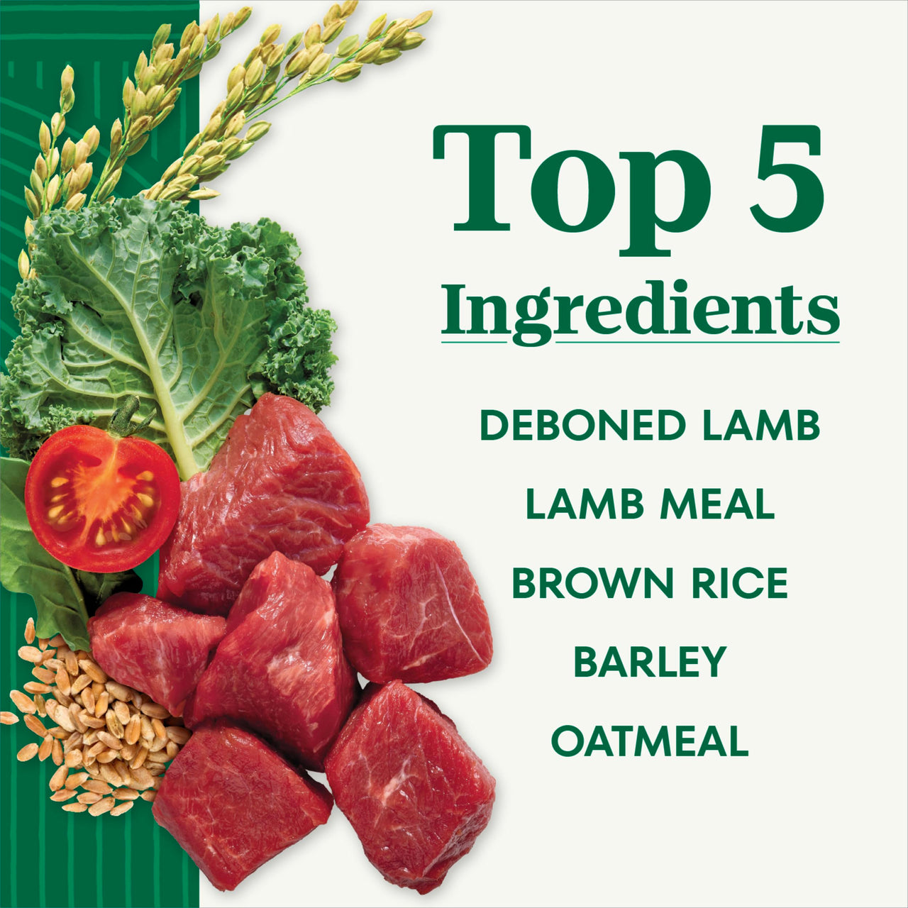 Nutro Natural Choice Small Bites Dry Dog Food, Adult Dog Food Dry Lamb & Brown Rice Recipe, 5 lbs.