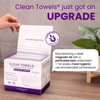 Thumbnail for CLEAN SKIN CLUB Healthy Aging Clean Towels® XL, Smooths Fine Lines Wrinkles & Texture, Disposable Face Dry Wipes, XL - 1 Pack (50 count)