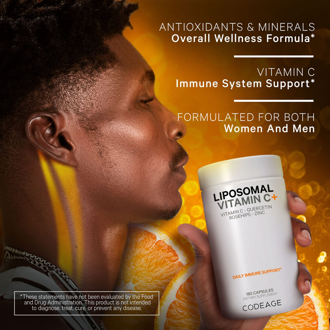 Codeage Liposomal Vitamin C 1500mg with Zinc, Elderberry, Citrus Bioflavonoids Grapefruit, Lemon, Orange Powder, Quercetin & Rose Hips Fruit – Vegan Supplement - Non-GMO, Vegan Pills - 2 Pack
